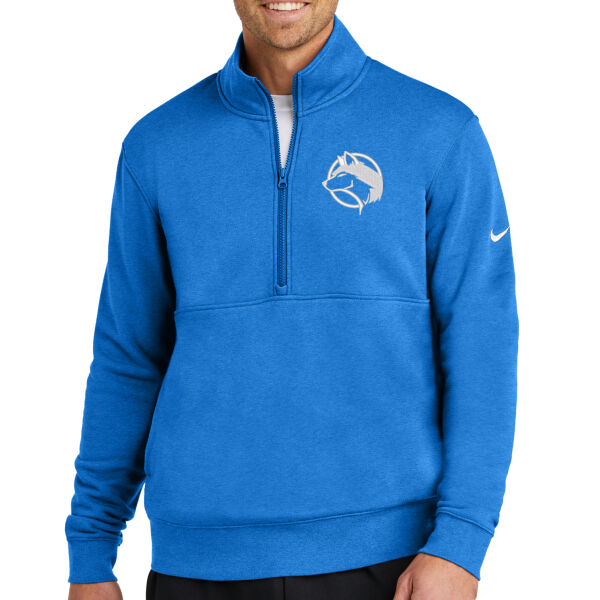 Nike Club Fleece Sleeve Swoosh 1/2-Zip - Embroidered Logo Thumbnail